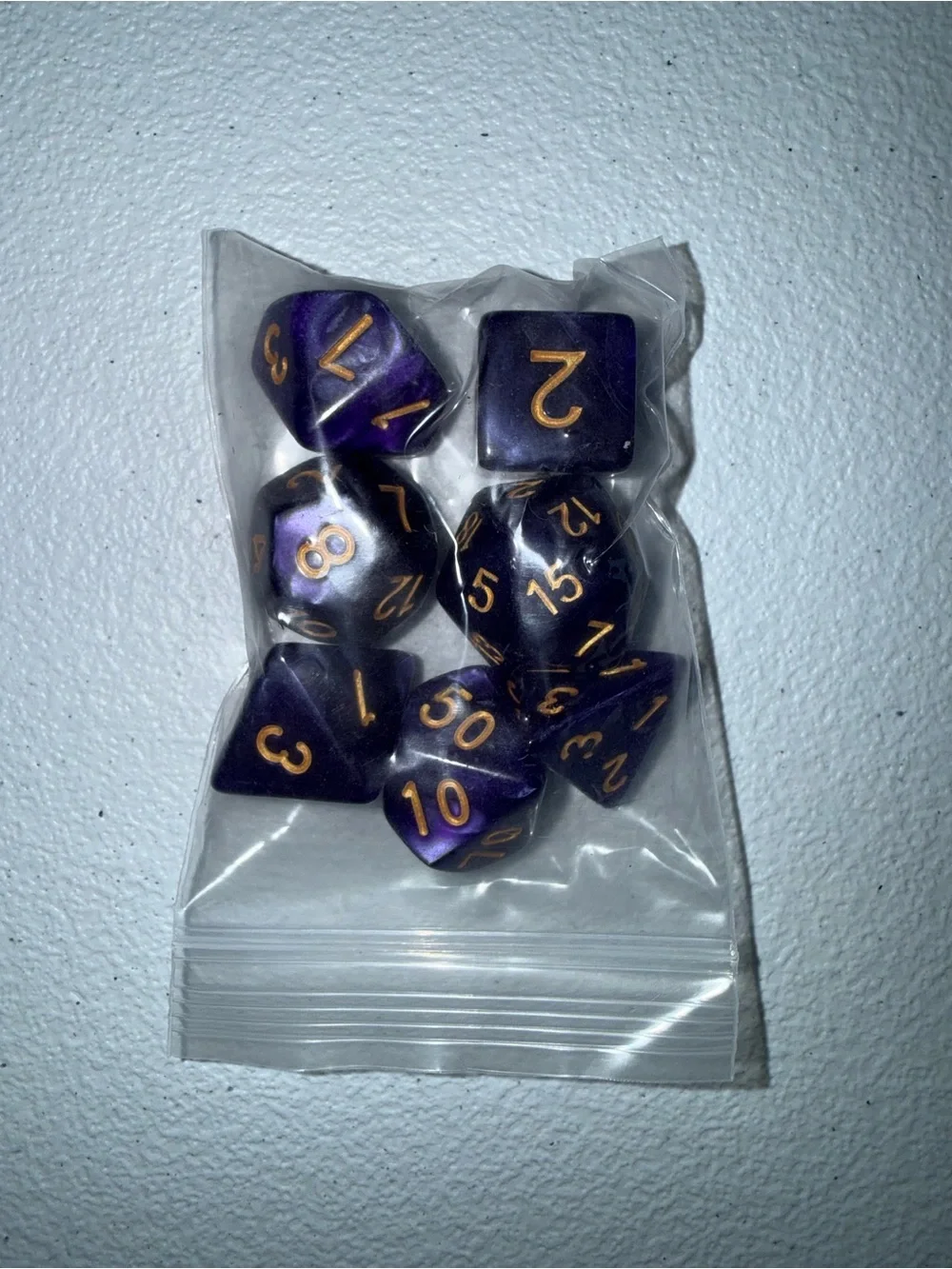 Arcane Magic DND Dice Set 2 pack - Deep Purple & Royal Blue Polyhedral Dice
